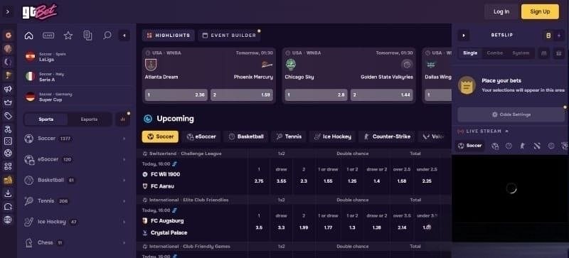 Top bookmaker zonder CRUKS GTBet